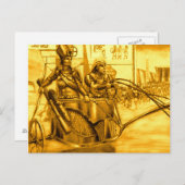 Egyptische farao in zijn Chariot Briefkaart (Voorkant / Achterkant)