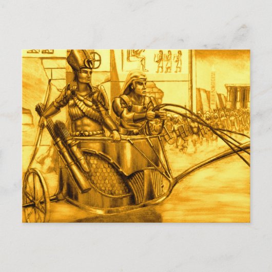 Egyptische farao in zijn Chariot Briefkaart (Voorkant)