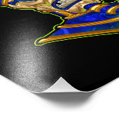 Egyptische Farao King Skull Skeleton Art Foto Afdruk (Hoek)