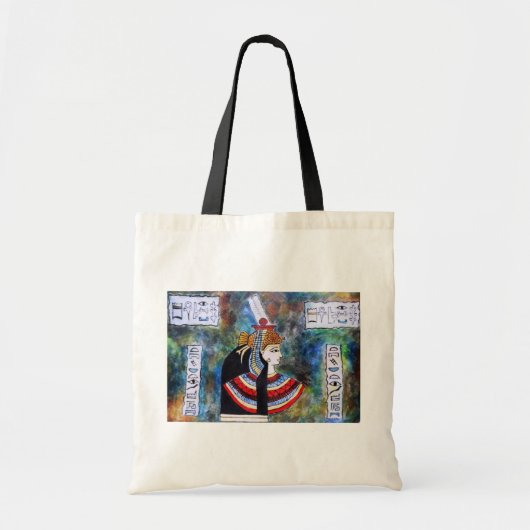 Egyptische Farao - koning Tut met hiërogliefen Tote Bag (Voorkant)