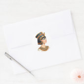 Egyptische farao-kunststicker ronde sticker (Envelop)