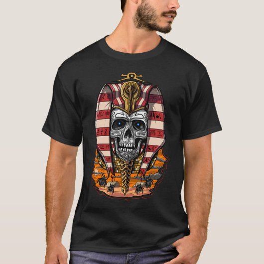 Egyptische farao schedel t-shirt (Voorkant)