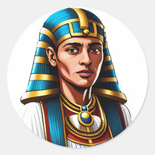 Egyptische Farao-Sticker Ronde Sticker