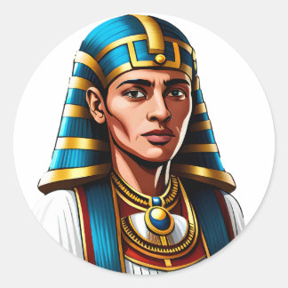 Egyptische Farao-Sticker Ronde Sticker
