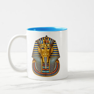 Egyptische farao Toetanchamon Gouden Masker Egypti Tweekleurige Koffiemok