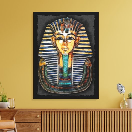 Egyptische farao Toetanchamon Kunststudie Canvas Afdruk (Insitu (Woonkamer))