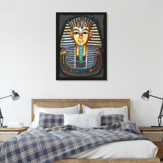 Egyptische farao Toetanchamon Kunststudie Canvas Afdruk (Insitu (Slaapkamer))