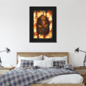 Egyptische Farao Tutankhamen Art Studie II Canvas Afdruk (Insitu (Slaapkamer))