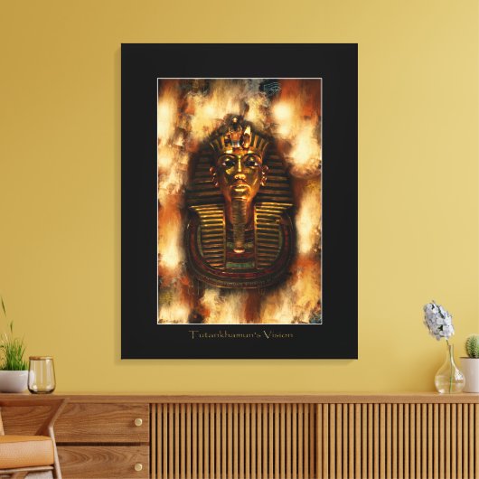 Egyptische Farao Tutankhamen Art Studie II Canvas Afdruk (Insitu (Woonkamer))