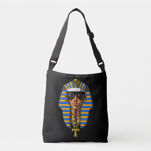 Egyptische Farao Tutankhamon Gangsta King Tut Crossbody Tas (Voorkant)