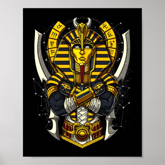Egyptische Farao Tutankhamun Ancient King Tut Poster (Voorkant)