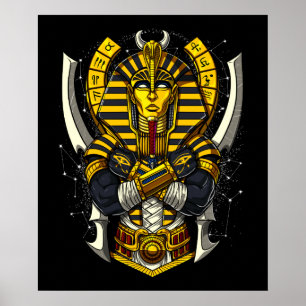 Egyptische Farao Tutankhamun Ancient King Tut Poster
