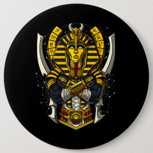 Egyptische Farao Tutankhamun Ancient King Tut Ronde Button 6,0 Cm