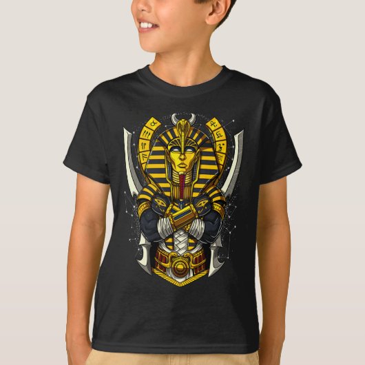 Egyptische Farao Tutankhamun Ancient King Tut T-shirt (Voorkant)