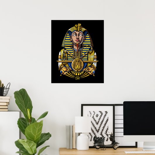 Egyptische Farao Tutankhamun King Tut Poster (Thuiskantoor)