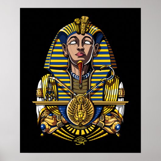 Egyptische Farao Tutankhamun King Tut Poster (Voorkant)