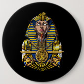 Egyptische Farao Tutankhamun King Tut Ronde Button 6,0 Cm (Voorkant)