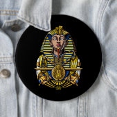 Egyptische Farao Tutankhamun King Tut Ronde Button 6,0 Cm (In situ)