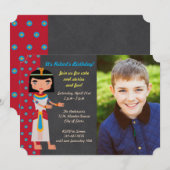 Egyptische farao verjaardag Party foto uitnodiging (Voorkant / Achterkant)