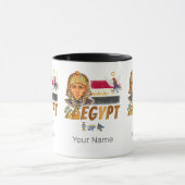 Egyptische  farao vlag en piramides souvenir mok (Midden)
