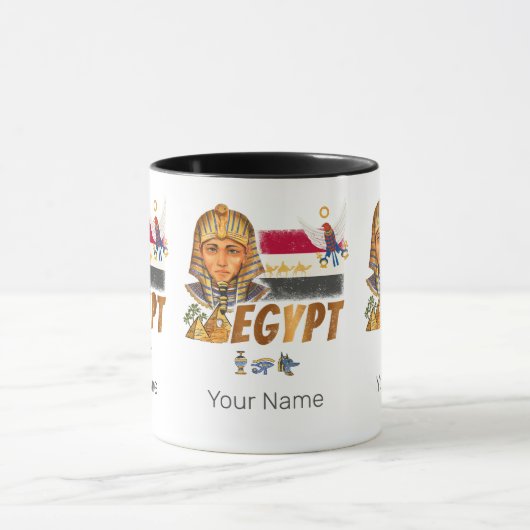Egyptische  farao vlag en piramides souvenir mok (Midden)