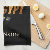 Egyptische  farao vlag en piramides souvenir theedoek (Quarter Fold)