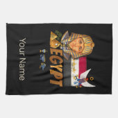 Egyptische  farao vlag en piramides souvenir theedoek (Horizontaal)