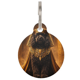 Egyptische farao zwarte Cockapoo halsbandlabel Huisdierpenning