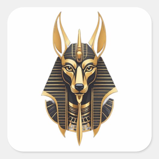 Egyptische farao's vierkante sticker (Voorkant)