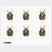 Egyptische farao's vierkante sticker (Vel)