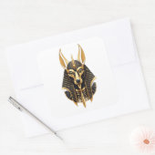 Egyptische farao's vierkante sticker (Envelop)