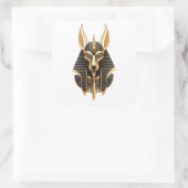 Egyptische farao's vierkante sticker (Tas)