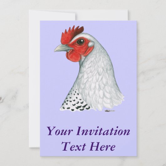 Egyptische Fayoumi: Silver Hen Kaart (Voorkant)