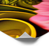 Egyptische Floral Cat Poster (Hoek)