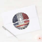 Egyptische Franse boomkorren vlag Ronde Sticker (Envelop)