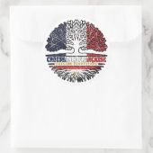 Egyptische Franse boomkorren vlag Ronde Sticker (Tas)