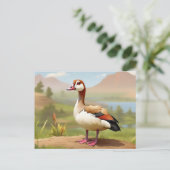 Egyptische Gans door water Briefkaart (Staand voorkant)