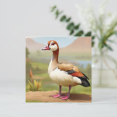Egyptische Gans door water Kaart (Staand voorkant)