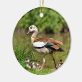 Egyptische ganzen en kuikens keramisch ornament (Links)