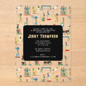  Egyptische geboortedag in Egypte Acryl Uitnodigingen (Voorkant)