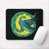 Egyptische gevleugelde slang Mousepad Muismat (Met muis)