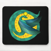 Egyptische gevleugelde slang Mousepad Muismat (Voorkant)