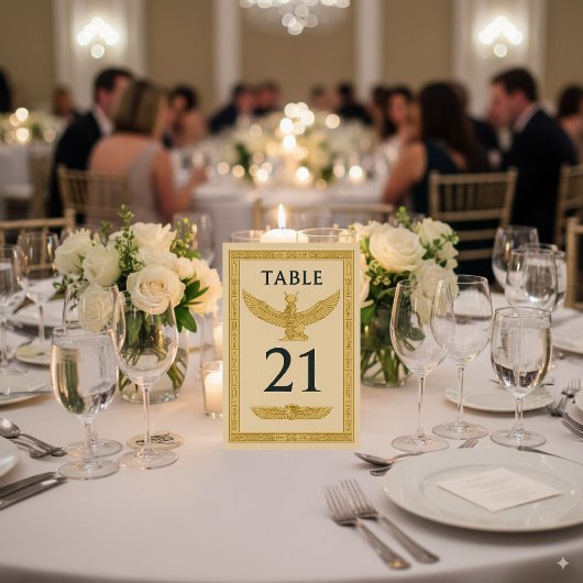 Egyptische gevleugelde zon & Ankh - Bewerkbaar Kaart