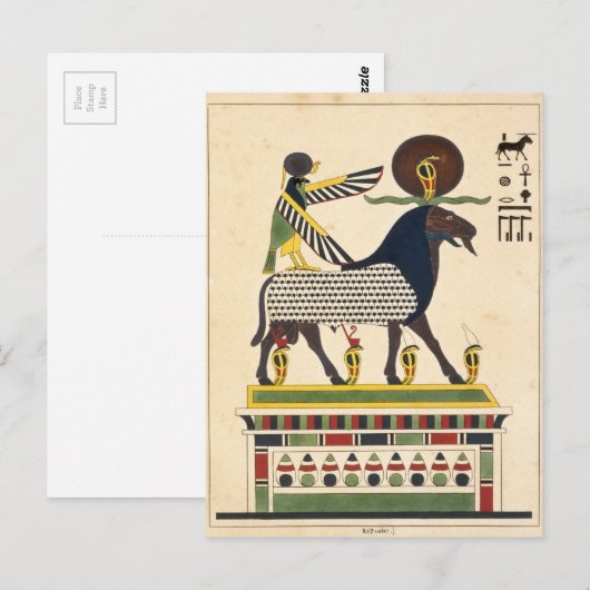 Egyptische god Amun-Ra Briefkaart (Voorkant / Achterkant)