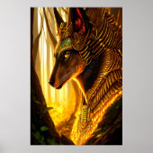 Egyptische god Anubis | AI Art. Poster (Voorkant)