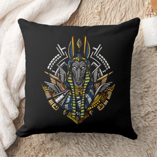 Egyptische god Anubis Ancient Wolf Pharaoh Kussen (Deken)