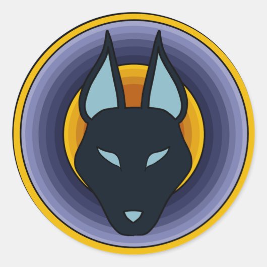 Egyptische god Anubis Logo Sticker (Voorkant)