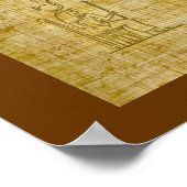 Egyptische God "ANUBIS on Papyrus" Art Poster (Hoek)