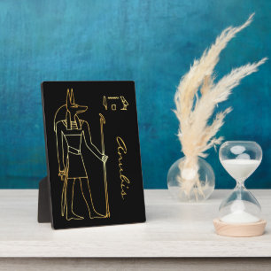 Egyptische god Anubis Pagan Altar Fotoplaat