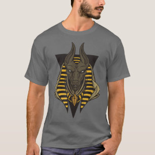Egyptische god anubis pyramida t-shirt
